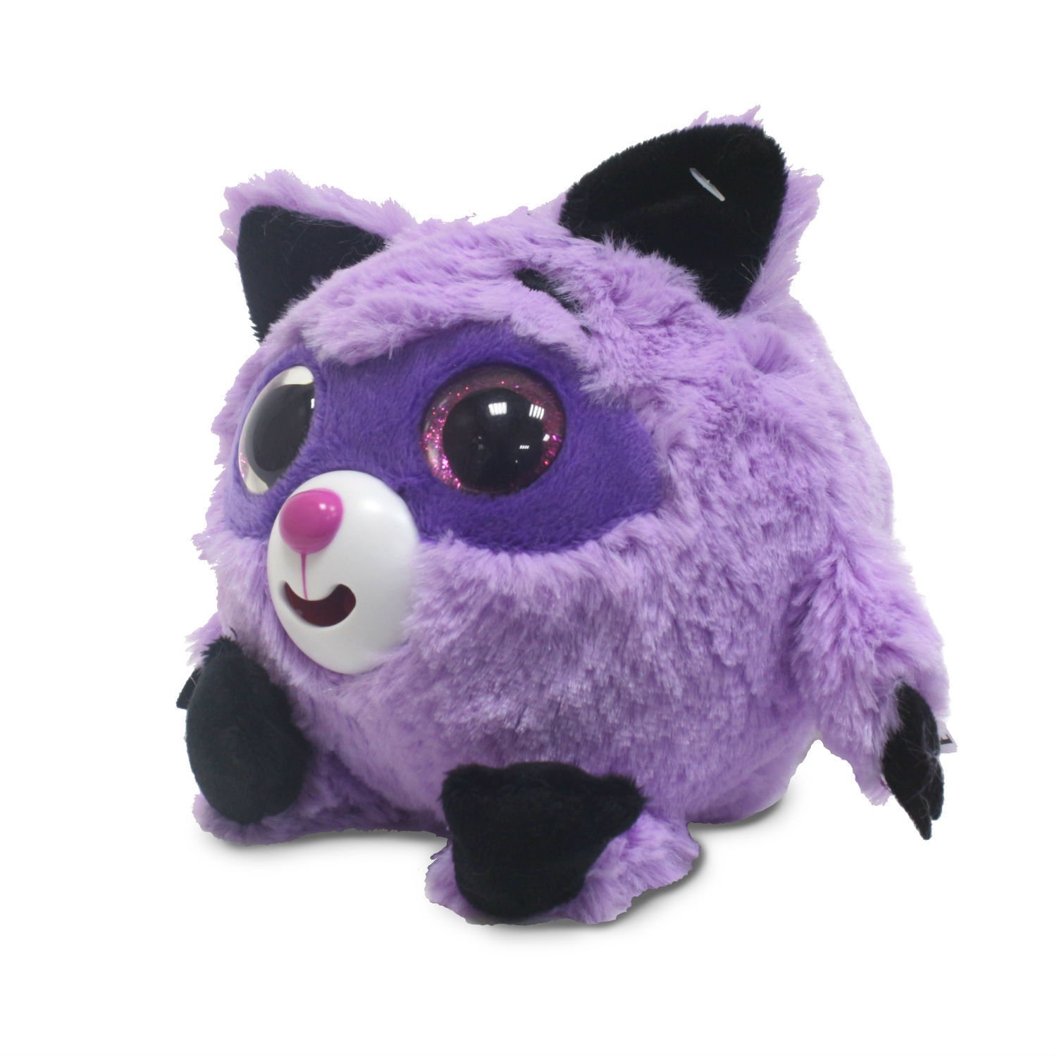 Мягкая игрушка из серии Дразнюка-Zoo – Фиолетовый енот, показывает язык, 13 см.  